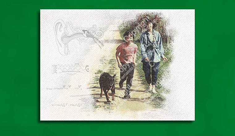 illustration with family