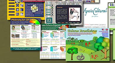 Web design, email and personalized backgrounds portfolio
