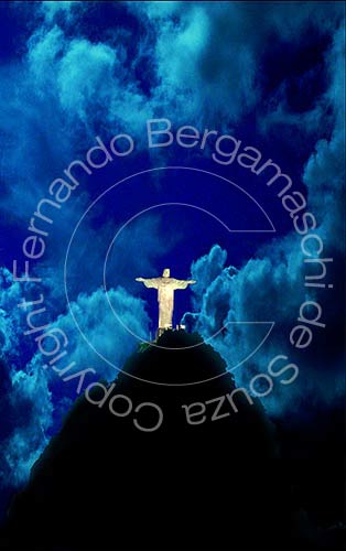 Cristo Redentor a noite